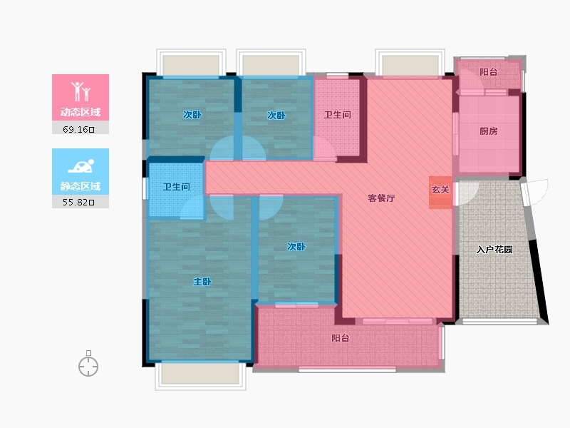 湖南省-邵阳市-中驰第一城-122.67-户型库-动静分区