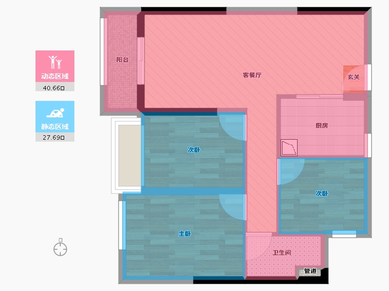 广西壮族自治区-柳州市-盛天悦景台-59.83-户型库-动静分区