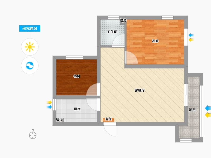 河北省-秦皇岛市-香邑溪谷-52.68-户型库-采光通风