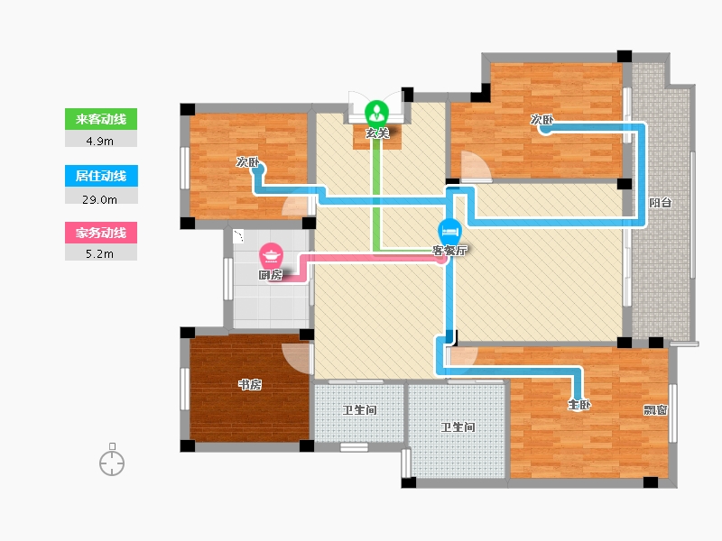 浙江省-嘉兴市-佳源优优滨海-127.76-户型库-动静线