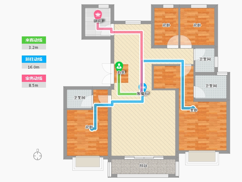 河北省-石家庄市-天山熙湖三期-101.78-户型库-动静线