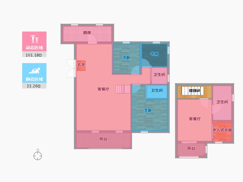 浙江省-温州市-德信时代-124.00-户型库-动静分区