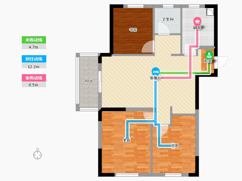 江苏省-南京市-长江熙岸-83.52-户型库-动静线