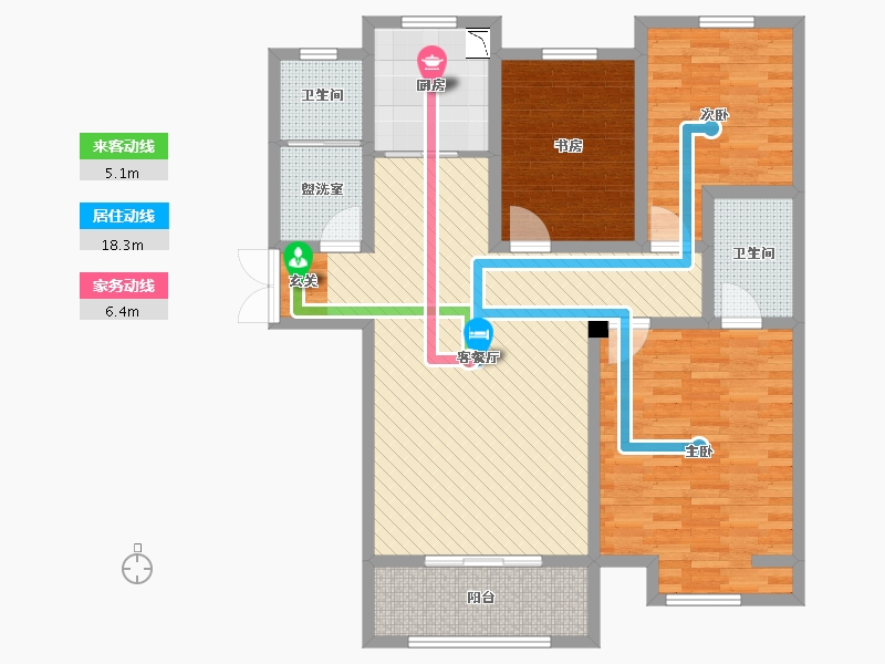 江苏省-徐州市-沛县金域香城-107.79-户型库-动静线