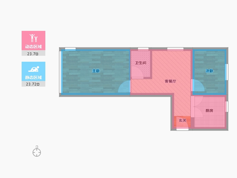 浙江省-杭州市-流水苑-40.73-户型库-动静分区