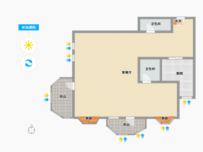 湖南省-永州市-宁远-135.35-户型库-采光通风