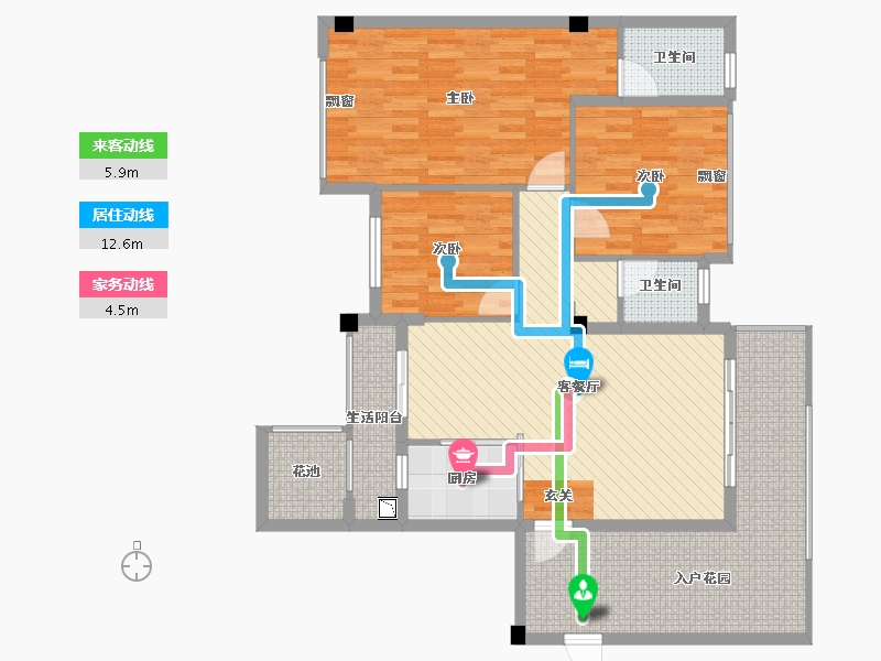 广西壮族自治区-百色市-荣旺东方国际-115.48-户型库-动静线