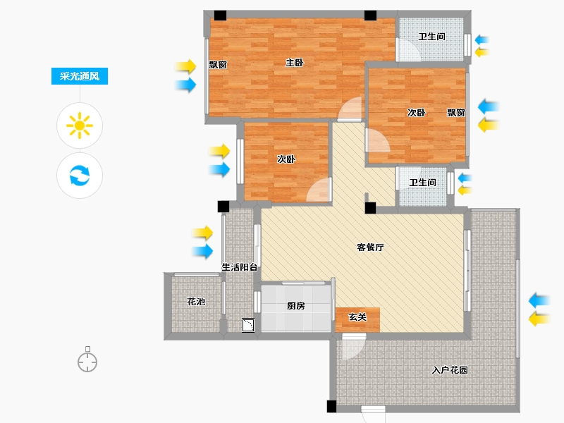 广西壮族自治区-百色市-荣旺东方国际-115.48-户型库-采光通风