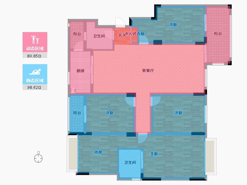 河南省-南阳市-财富世家-158.16-户型库-动静分区