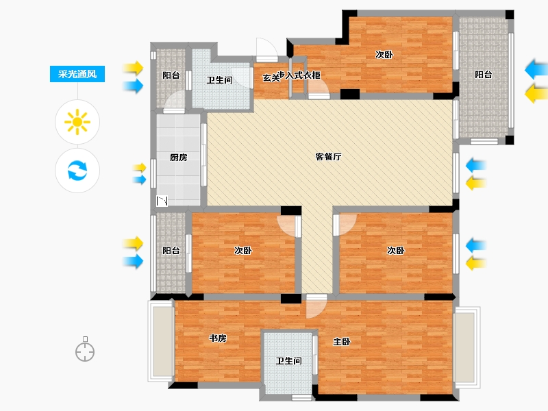 河南省-南阳市-财富世家-158.16-户型库-采光通风