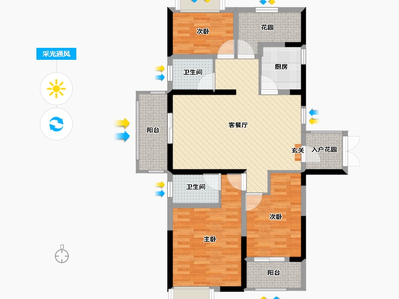 湖南省-长沙市-明发国际城-90.46-户型库-采光通风