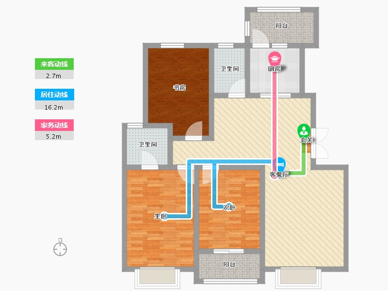 陕西省-宝鸡市-上河郡-101.70-户型库-动静线