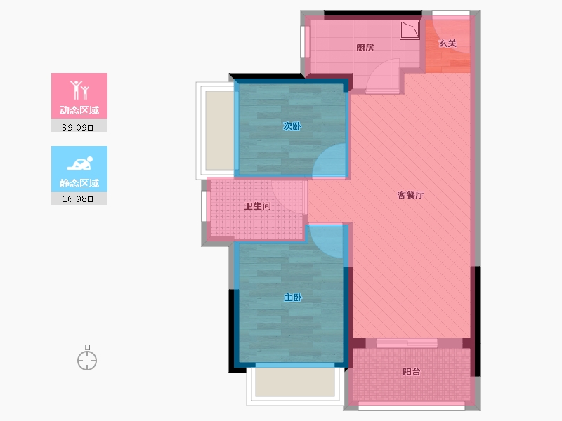 广东省-深圳市-中粮云景花园北区-48.76-户型库-动静分区