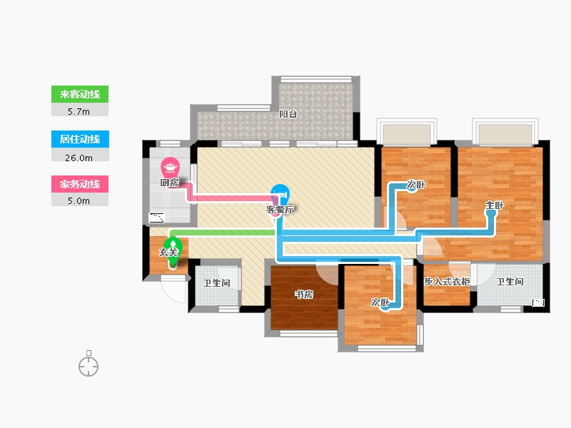 四川省-成都市-青秀未遮山-96.65-户型库-动静线