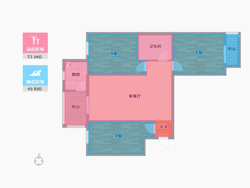 山西省-长治市-长子县凌志达花园-91.00-户型库-动静分区