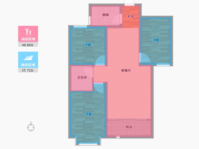 河北省-衡水市-武邑九州悦城-73.79-户型库-动静分区