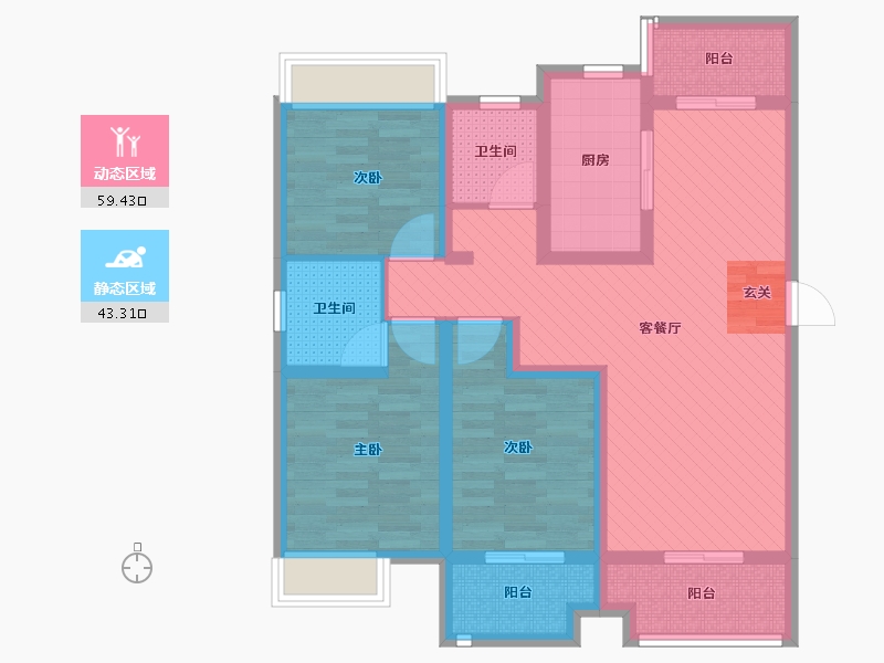 安徽省-阜阳市-中泉首府-88.15-户型库-动静分区