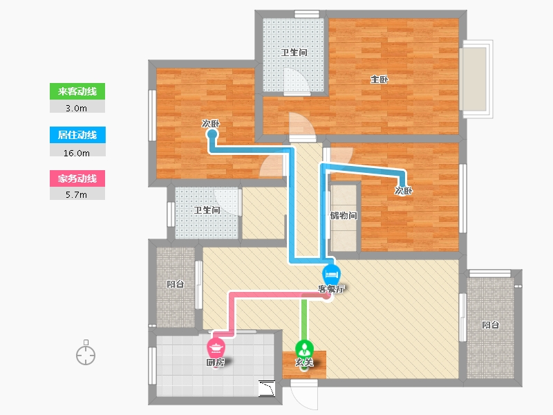 上海-上海市-胜悦佳苑-101.18-户型库-动静线