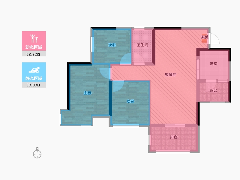 四川省-成都市-中海右岸-75.36-户型库-动静分区