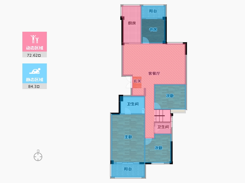 浙江省-温州市-安堡锦园-142.61-户型库-动静分区