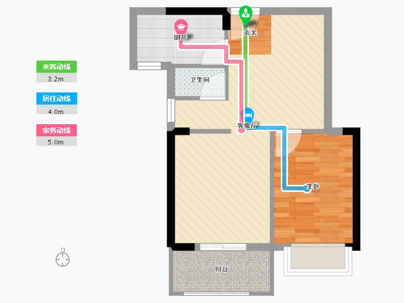 湖北省-武汉市-长投珑庭-45.77-户型库-动静线