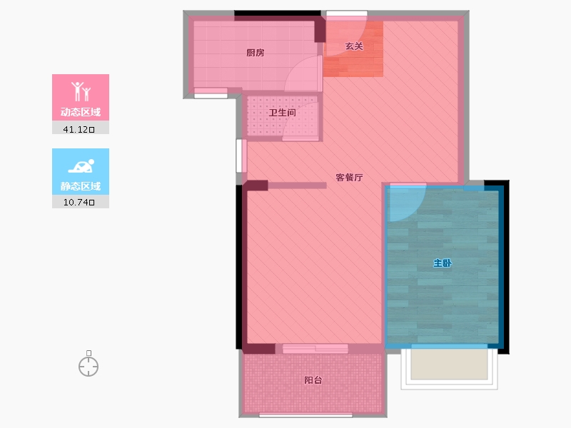 湖北省-武汉市-长投珑庭-45.77-户型库-动静分区