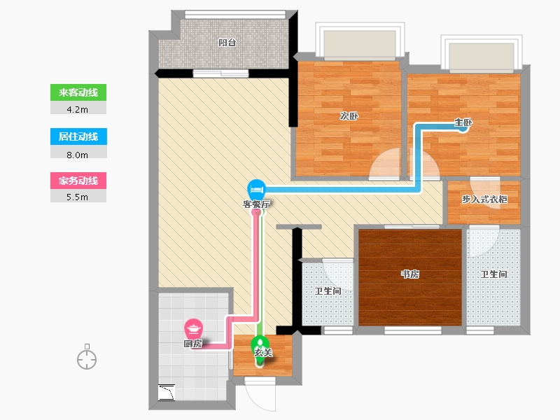 福建省-泉州市-永嘉天地-78.57-户型库-动静线