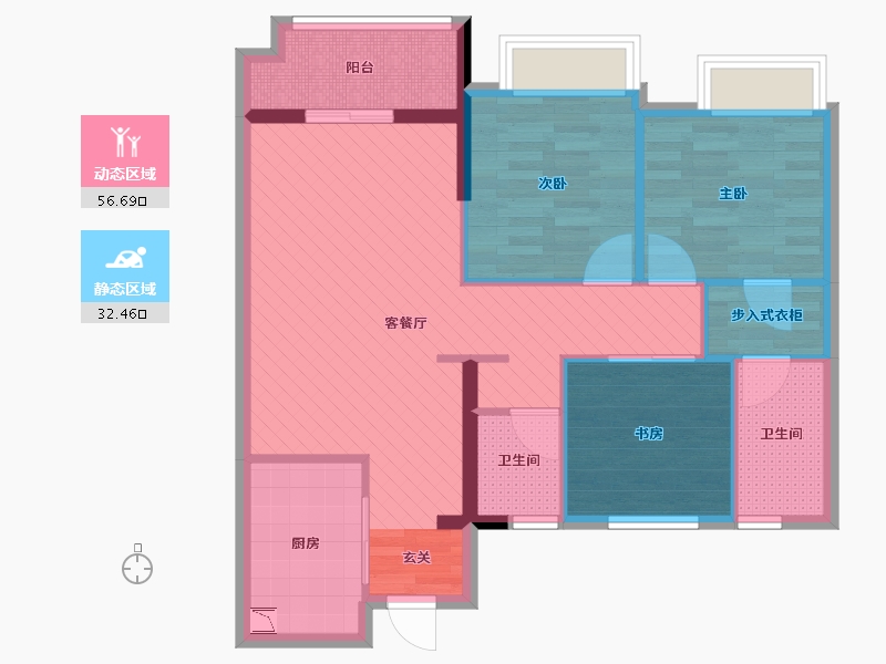 福建省-泉州市-永嘉天地-78.57-户型库-动静分区