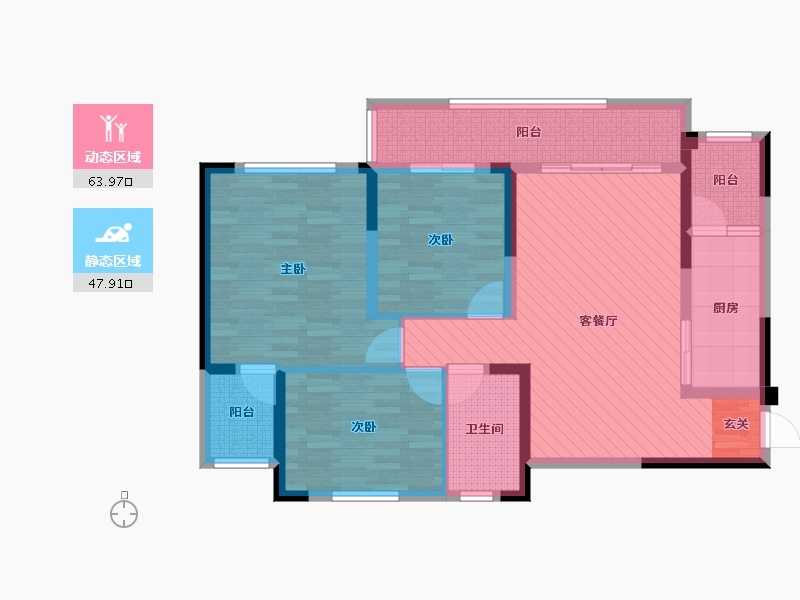 四川省-绵阳市-联想科技城-97.63-户型库-动静分区