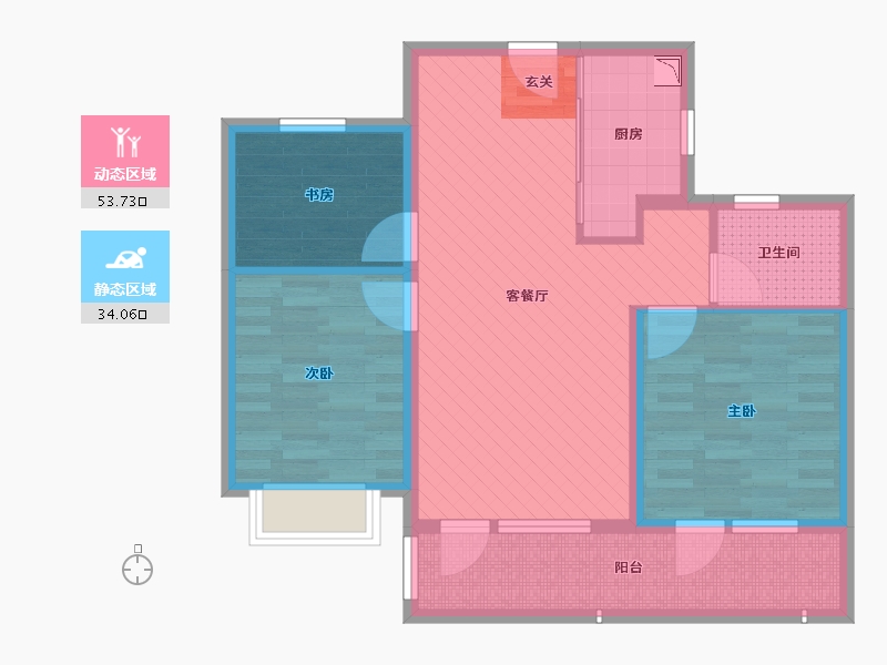 山东省-菏泽市-菏泽中南花城-77.05-户型库-动静分区