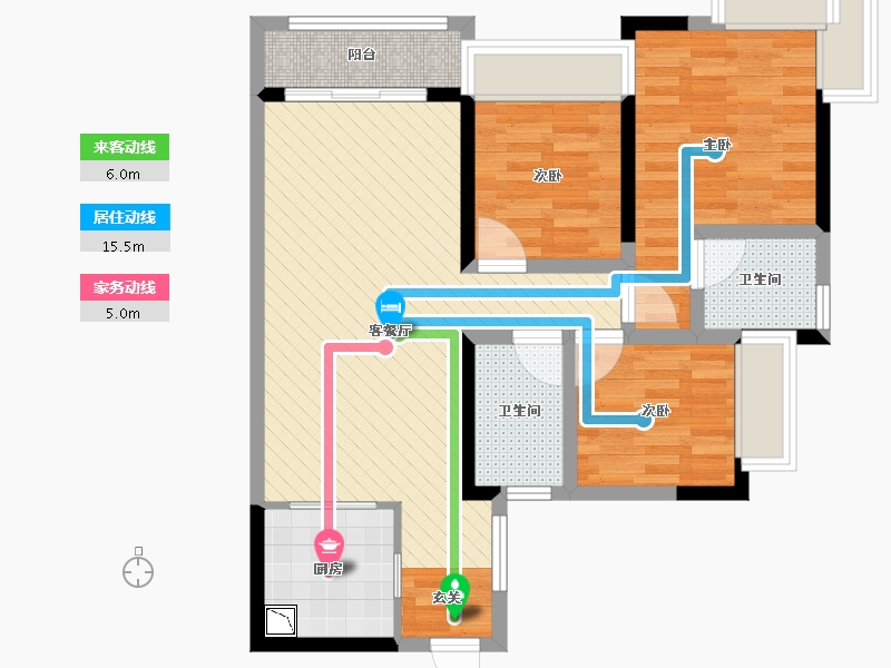 广东省-中山市-华发四季-74.44-户型库-动静线