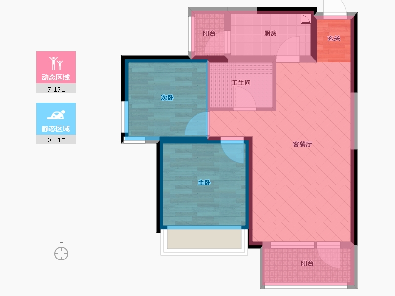 辽宁省-沈阳市-伯爵源筑-58.10-户型库-动静分区