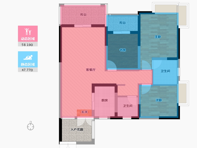 四川省-成都市-南阳盛世后二期-97.55-户型库-动静分区