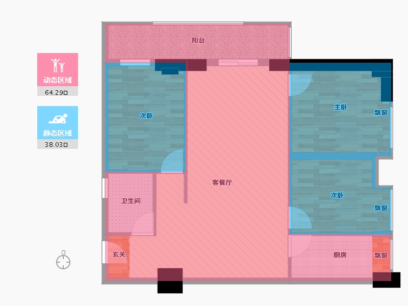 广西壮族自治区-防城港市-北部湾商业中心-92.78-户型库-动静分区