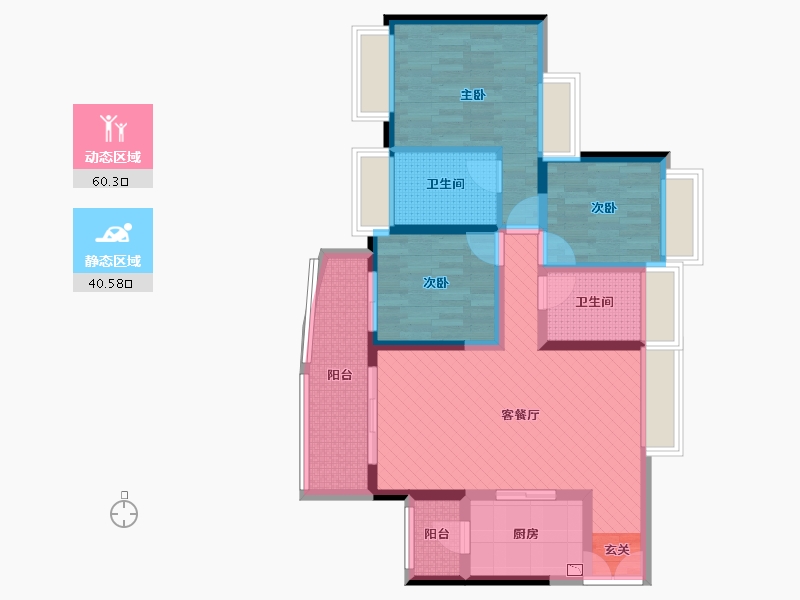 广东省-佛山市-君御海城-86.57-户型库-动静分区