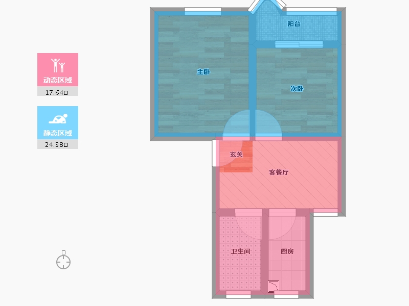 上海-上海市-东泉路50弄-34.74-户型库-动静分区