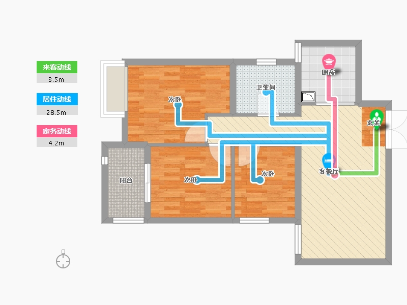 河南省-郑州市-汇泉西悦城-65.18-户型库-动静线