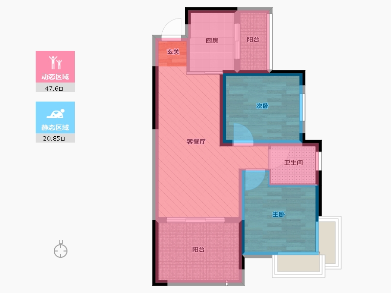 四川省-乐山市-邦泰国际社区-58.92-户型库-动静分区