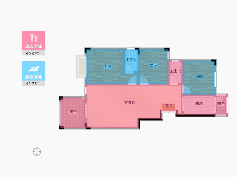 四川省-达州市-橄榄新城-88.13-户型库-动静分区