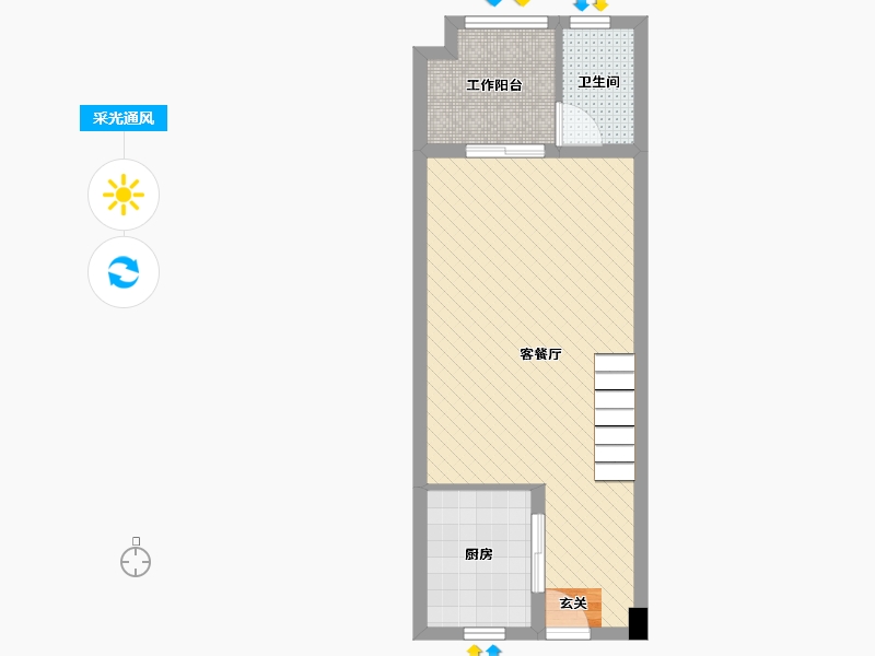 安徽省-芜湖市-绿地新里海顿公馆-44.82-户型库-采光通风