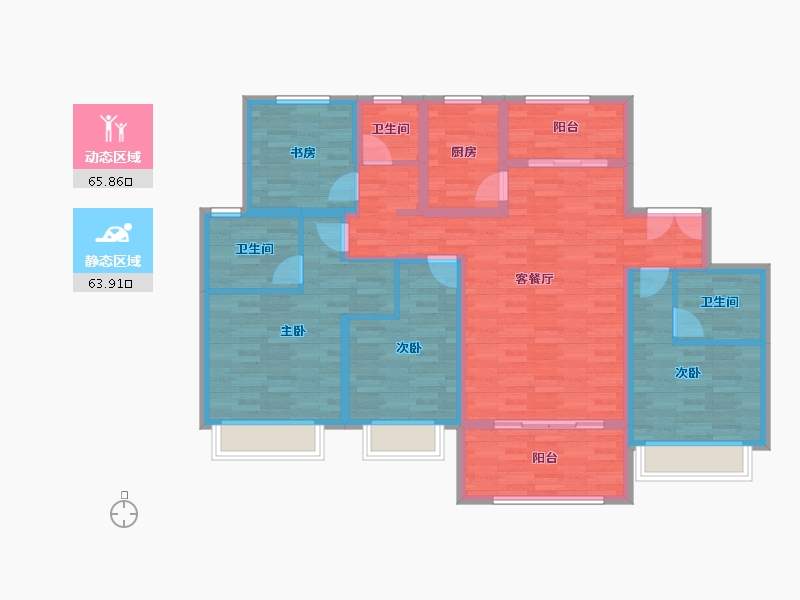 青海省-西宁市-红星天铂-115.58-户型库-动静分区