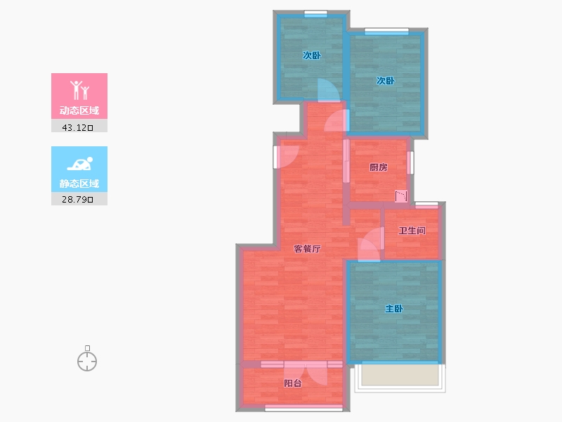 河北省-廊坊市-悦峰-63.00-户型库-动静分区