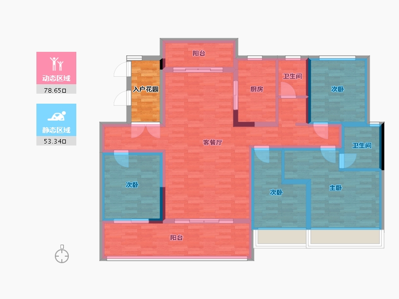 广西壮族自治区-百色市-云天城-122.66-户型库-动静分区