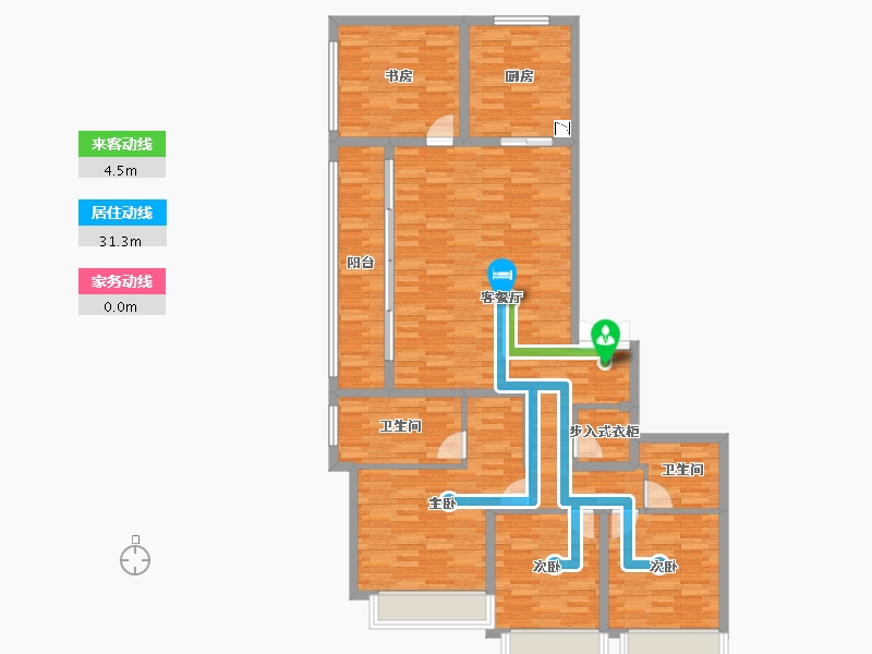 浙江省-杭州市-九龙仓天玺天芸-129.63-户型库-动静线