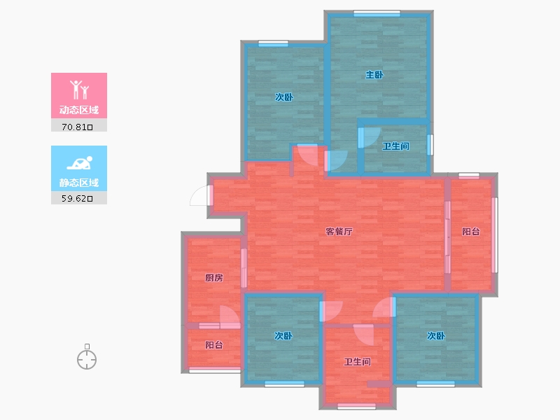 河南省-焦作市-焦作建业壹号城邦-116.21-户型库-动静分区