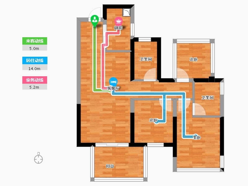 广西壮族自治区-南宁市-中建邕和府-65.25-户型库-动静线