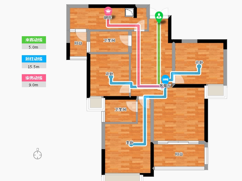 四川省-成都市-人居东湖长岛-91.08-户型库-动静线