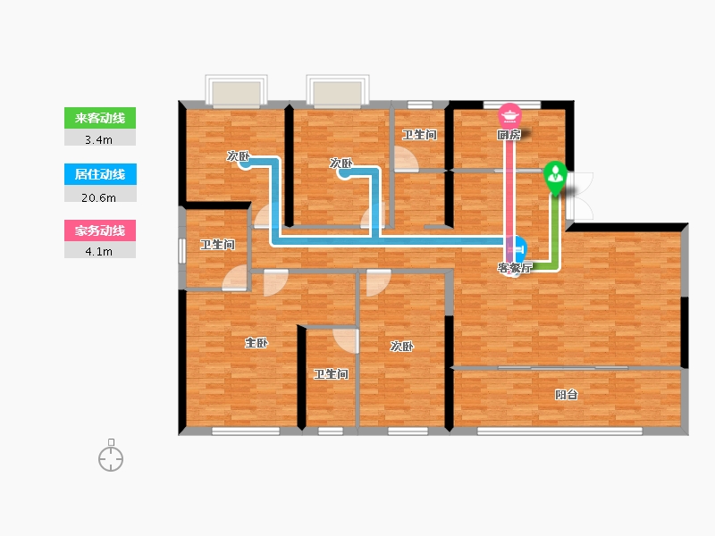 湖北省-襄阳市-汉江一品-138.64-户型库-动静线