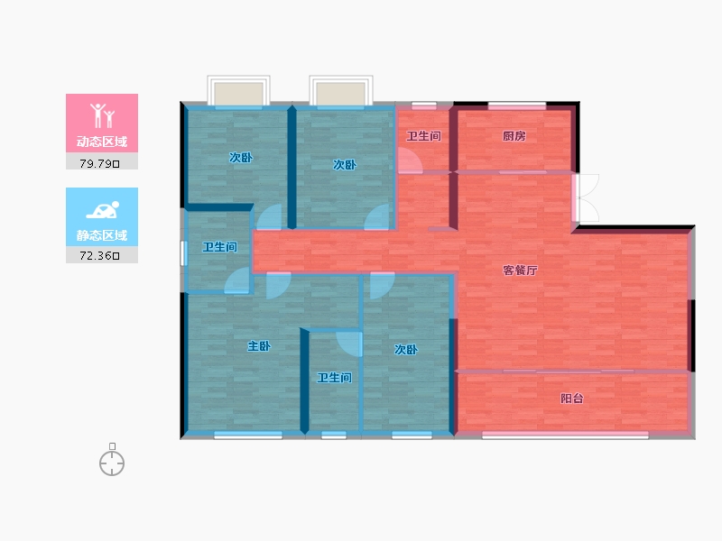 湖北省-襄阳市-汉江一品-138.64-户型库-动静分区