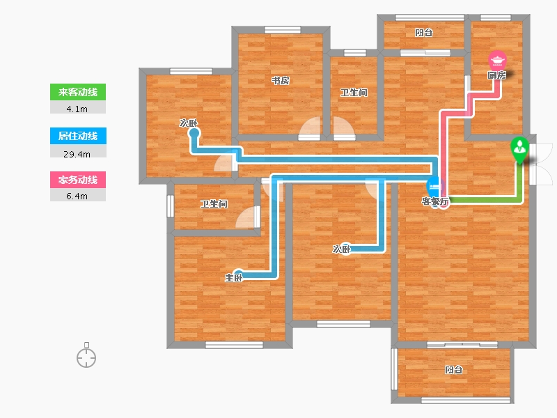 河南省-平顶山市-建业森林半岛-137.30-户型库-动静线